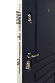 Входная металлическая дверь СУДАРЬ Дива МД-45 (Роял вуд Синий / Белый матовый) - фото 21453