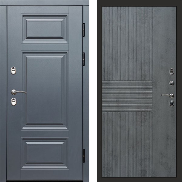 Входная дверь «Премиум Grey» Монолит Мастино Бетон темный для установки в квартиру 1751