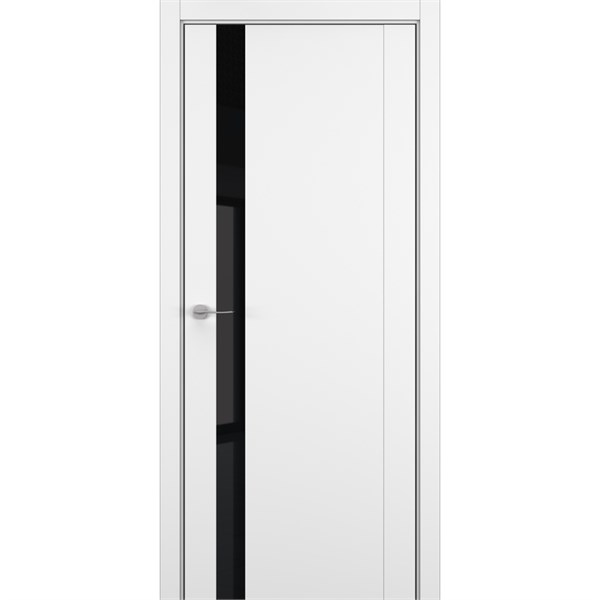 Межкомнатная дверь «Zadoor-S» S26 ПО Lacobel Black для установки в помещение 2145