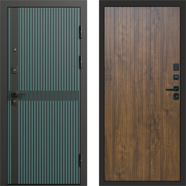 Входная дверь «Граунд Velutto Verde» Style Flat Дуб для установки в квартиру 1921