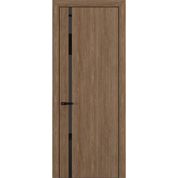 Межкомнатная дверь «Квалитет» ALU Black К1 ПО Lacobel Black для установки в помещение 2161