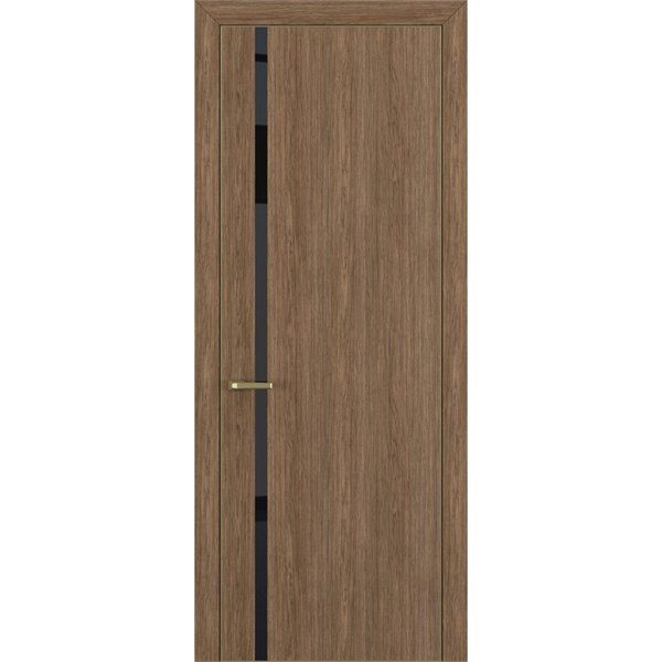 Межкомнатная дверь «Квалитет» ALU Gold К1 ПО Lacobel Black для установки в помещение 2167