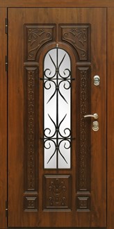 Входная дверь «Рим» с окном и ковкой