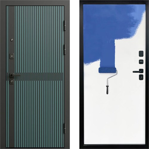 Входная дверь «Граунд Velutto Verde» Style Под-покраску для установки в квартиру 1887