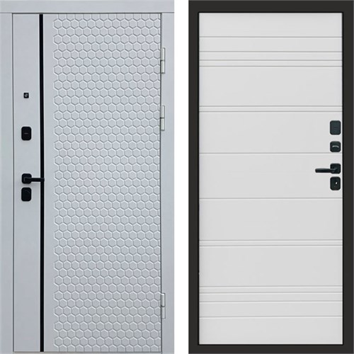 Входная дверь «Simple White» Монолит White-line для установки в квартиру 1835
