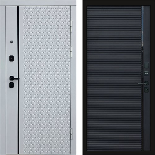 Входная дверь «Simple White» Монолит Porte-black для установки в квартиру 1836