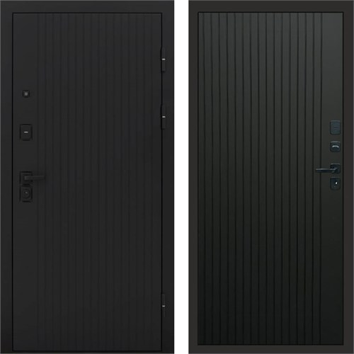 Входная дверь «Твист black» Style Flat Черный кварц для установки в квартиру 1863