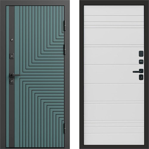 Входная дверь «Квантум Velutto Verde» Style White-line для установки в квартиру 1911
