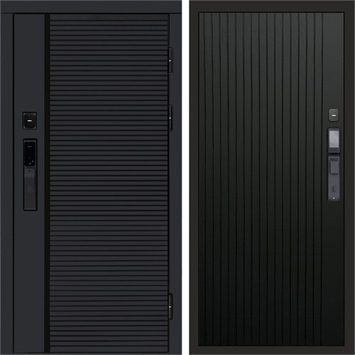 Входная дверь «Black Line» Smart Flat Черный кварц для установки в квартиру 3036
