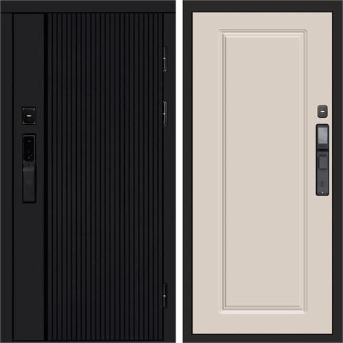 Входная дверь «Урбан Black» Smart Гранд Слоновая-кость для установки в квартиру 3040