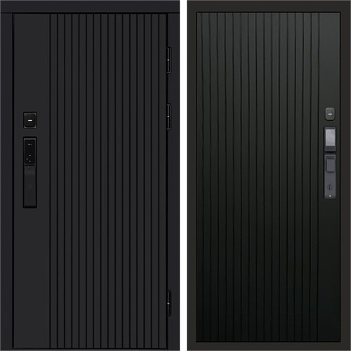 Входная дверь «Твист black» Smart Flat Черный кварц для установки в квартиру 3047