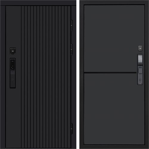 Входная дверь «Твист black» Smart Нео-графит для установки в квартиру 3049