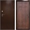 Входная дверь «Медь Антик» Техно Орех премиум для установки в квартиру 1724