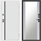 Входная дверь «White Line» Монолит Зеркало 27-белый-софт для установки в квартиру 1737