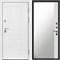 Входная дверь «Орегон White» Монолит Зеркало фацет Белый софт для установки в квартиру 1742