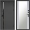 Входная дверь «Роял Графит» Монолит Зеркало 27-белый-софт   для установки в квартиру 1778